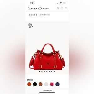 🔥 Dooney & Bourke Florentine Satchel in RED